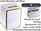 Sichler Haushaltsgeräte Digitaler Luftentfeuchter mit Timer für Räume bis 22 m², 10 Liter/Tag - 2