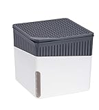 Wenko 50220100 Design Raumentfeuchter Cube 1000 g Luftentfeuchter, Fassungsvermögen 1.6 L, Ø 16.5 x 15.7 cm, weiß