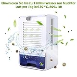 Luftentfeuchter mit 3L Wassertank,Air Dry Feuchtigkeitsentzugfähigkeit(1200ml pro Tag) mit Touchscreen,kontrollierbare Luftfeuchtigkeit,Stummmodus für Schlafzimmer,Küche,Schrank,Bücherregal usw - 2