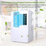 Luftentfeuchter mit 3L Wassertank,Air Dry Feuchtigkeitsentzugfähigkeit(1200ml pro Tag) mit Touchscreen,kontrollierbare Luftfeuchtigkeit,Stummmodus für Schlafzimmer,Küche,Schrank,Bücherregal usw - 3