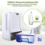 Luftentfeuchter mit 3L Wassertank,Air Dry Feuchtigkeitsentzugfähigkeit(1200ml pro Tag) mit Touchscreen,kontrollierbare Luftfeuchtigkeit,Stummmodus für Schlafzimmer,Küche,Schrank,Bücherregal usw - 4