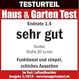 SUNTEC Luftentfeuchter DryFix 20 Lumio [Für Räume bis 150 m³ (~65 m²), Entfeuchtungsleistung = 20 l/Tag, inkl. Luftreinigungsfunktion, inkl. Wäschetrocknung, 370 Watt] - 9