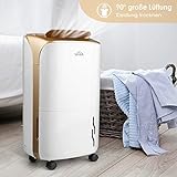 SIMBR Luftentfeuchter 20L/Tag Elektronischer Raumentfeuchter 3.5L Wassertank für Raumgröße bis 80qm, Weiß+Gold - 6