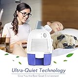 hysure Elektrischer Luftentfeuchter 500ml Elektrisch Mini Leise Raumentfeuchter Entfeuchter Dehumidifier für Bad Keller Raum Kellerräume Wohnung Garage, 500ml Luftentfeuchter - 5