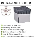 Wenko 50221100 Design Raumentfeuchter Cube 1000 g Luftentfeuchter, Fassungsvermögen 1.6 L, Ø 16.5 x 15.7 cm, dunkelgrau - 2