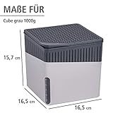 Wenko 50221100 Design Raumentfeuchter Cube 1000 g Luftentfeuchter, Fassungsvermögen 1.6 L, Ø 16.5 x 15.7 cm, dunkelgrau - 5