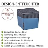 Wenko 50233100 Design Raumentfeuchter Cube 500 g Luftentfeuchter, Fassungsvermögen 0.8 L, 13 x 13 x 13 cm, blau - 2