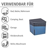 Wenko 50233100 Design Raumentfeuchter Cube 500 g Luftentfeuchter, Fassungsvermögen 0.8 L, 13 x 13 x 13 cm, blau - 4