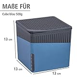 Wenko 50233100 Design Raumentfeuchter Cube 500 g Luftentfeuchter, Fassungsvermögen 0.8 L, 13 x 13 x 13 cm, blau - 5