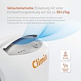 Climia® CTK 190 Luftentfeuchter elektrisch Bautrockner bis zu 30 Liter pro Tag Entfeuchtung in Kellerräume, Wohnhaus oder Garage - 3