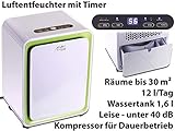 Sichler Haushaltsgeräte Raumluftentfeuchter: Digitaler Luftentfeuchter mit Timer für Räume bis 26 m², 12 Liter/Tag (Elektrische Luftentfeuchter) - 2