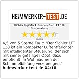 Sichler Haushaltsgeräte Raumluftentfeuchter: Digitaler Luftentfeuchter mit Timer für Räume bis 26 m², 12 Liter/Tag (Elektrische Luftentfeuchter) - 2