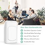 hysure Elektrischer Luftentfeuchter Elektrisch Mini Leise Abschaltautomatik Dehumidifier Raumentfeuchter Entfeuchter für Kellerräume Bad Keller Raum Wohnung Garage, 700ml Luftentfeuchter - 2