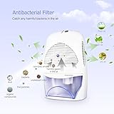 2L Luftentfeuchter, VicTsing Homasy tragbarer Raumentfeuchter, 600ml/day dehumidifier, leiser Lufttrockner für Haus, Büro, Schlafzimmer, Badezimmer, WC, Abstellraum, Küche usw. - 3