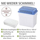 Wenko 5410120500 Feuchtigkeitskiller 2 kg – Raumentfeuchter, Kunststoff – Polypropylen, 23 x 24 x 15,5 cm, grau - 2