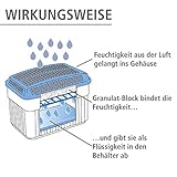 Wenko 5410120500 Feuchtigkeitskiller 2 kg – Raumentfeuchter, Kunststoff – Polypropylen, 23 x 24 x 15,5 cm, grau - 3