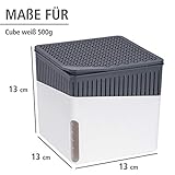 Wenko 50230100 Design Raumentfeuchter Cube 500 g Luftentfeuchter, Fassungsvermögen 0.8 L, 13 x 13 x 13 cm, weiß - 5