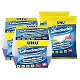 2x Uhu Air Max Luftentfeuchter Original 1000g + 2x Nachfüllbeutel 1000g - Spar-set