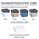 Wenko 50232100 Design Raumentfeuchter Cube 500 g Luftentfeuchter, Fassungsvermögen 0.8 L, 13 x 13 x 13 cm, beige - 6