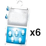 6 x Kleiderschrank Luftentfeuchter – Hängende Garderobe Entfeuchter Ideal zum Anlassen von Feuchtigkeit, Schimmel Schimmel und Kondensation – Feuchtigkeit entfernen und Luftqualität durch Airsense verbessern - 2