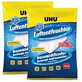 2x UHU 47085 Luftentfeuchter Nachfüllbeutel 1000 gDuftneutral