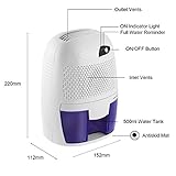 LESHP Dehumidifier,Tragbare 500ml Kleinen Raumentfeuchter Feuchtigkeitsabsorber Für Keller Schlafzimmer Garage Büro Garderobe usw - 8