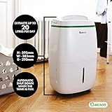 Meaco 20L LE 20L Niedrigenergie – Luftentfeuchter, 255 W, 240 V, weiß mit Grünem Rahmen, 20 Liter - 7