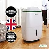 Meaco 20L LE 20L Niedrigenergie – Luftentfeuchter, 255 W, 240 V, weiß mit Grünem Rahmen, 20 Liter - 4
